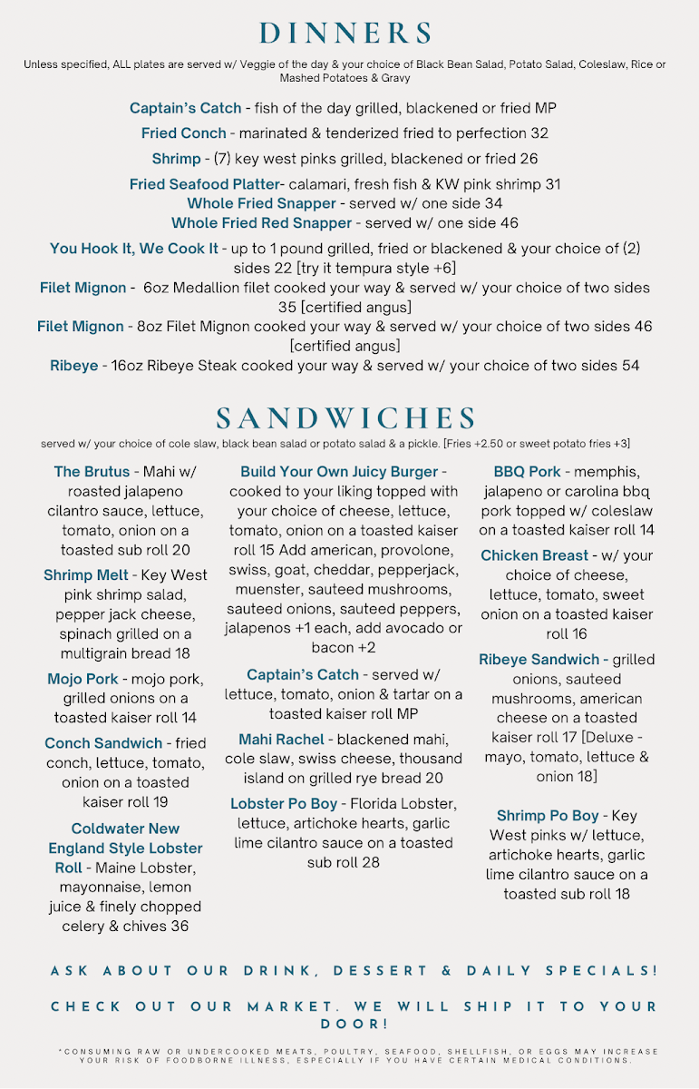 Brutus Land and Sea Menu - Image 3