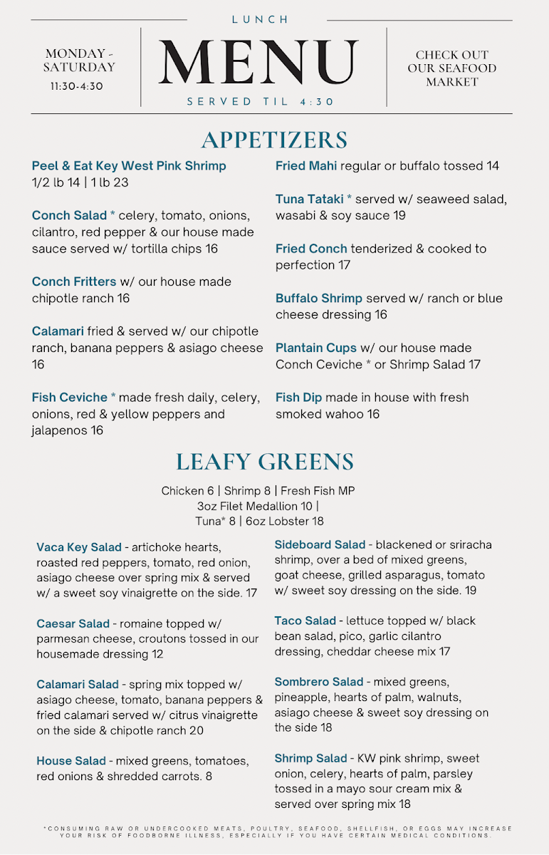 Brutus Land and Sea Menu - Image 4