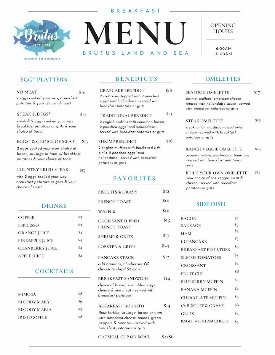 Brutus Land and Sea Menu - Image 6